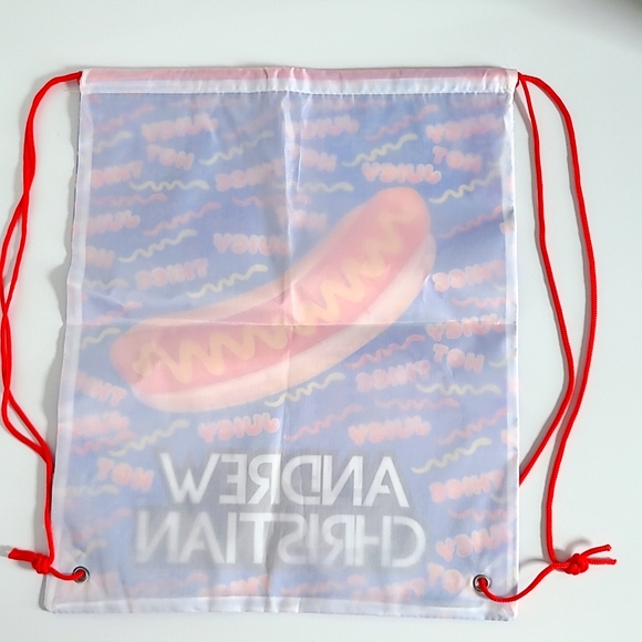 Andrew Christian Limited Drawstring Cinch/Backpack logo lightweight NEW No Tags - Picture 5 of 5